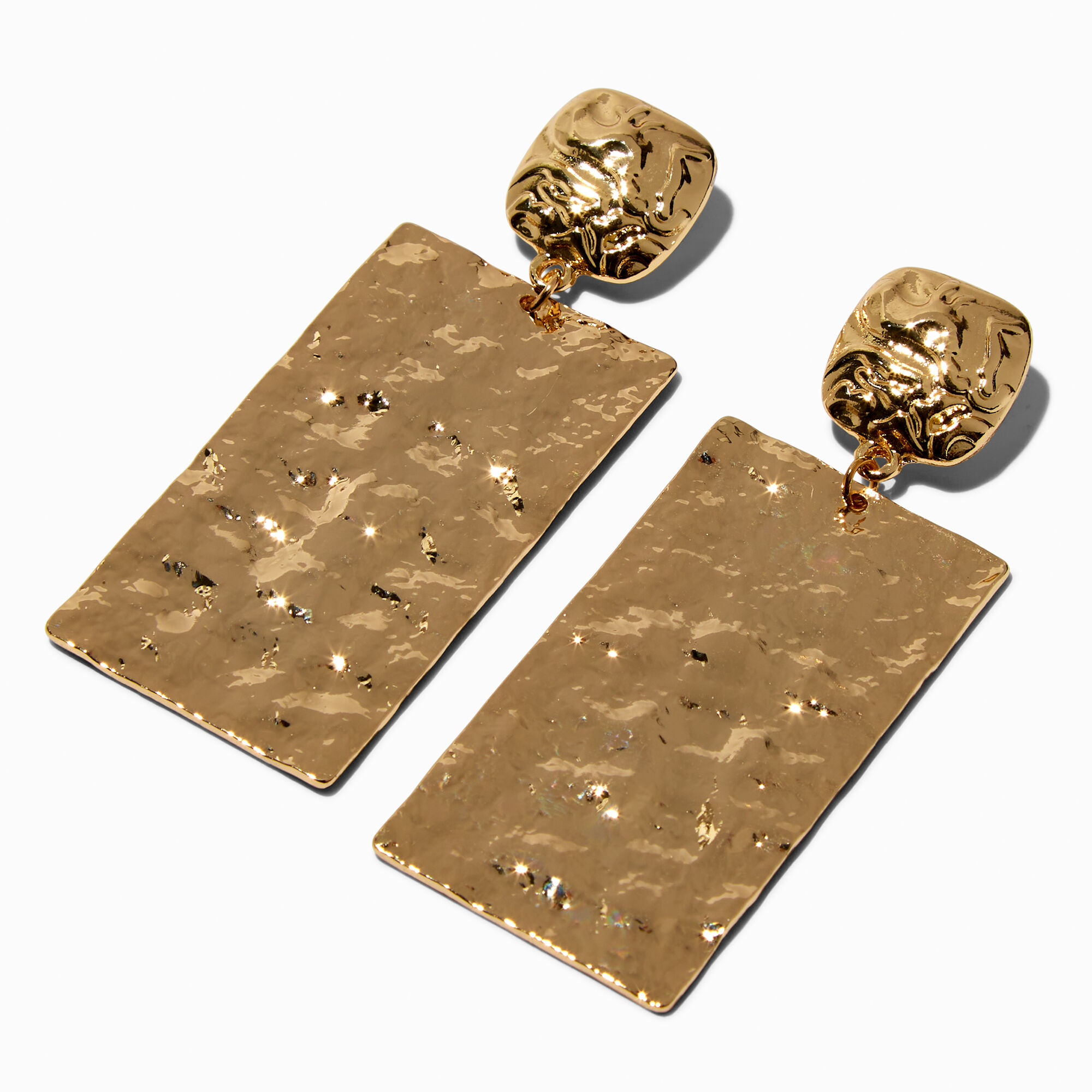 Hammered Gold Disk Earrings – Ananda Khalsa